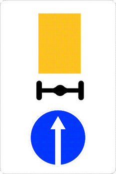 Знак 4.8.1 направление движения транспортных средств с опасными грузами - Дорожные знаки - Предписывающие знаки - Магазин охраны труда и техники безопасности stroiplakat.ru