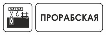 И02  прорабская (пленка, 600х200 мм) - Охрана труда на строительных площадках - Указатели - Магазин охраны труда и техники безопасности stroiplakat.ru