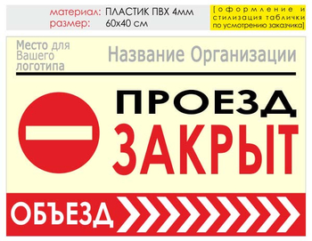 Информационный щит "объезд справа" (пластик, 60х40 см) t13 - Охрана труда на строительных площадках - Информационные щиты - Магазин охраны труда и техники безопасности stroiplakat.ru